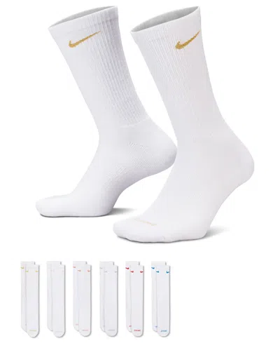 Nike Unisex Everyday Plus Cushioned Training 6-pairs Crew Socks In Multi