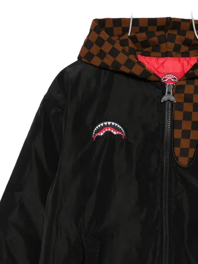 Sprayground Kid Zip-up Bomber Jacket In Black