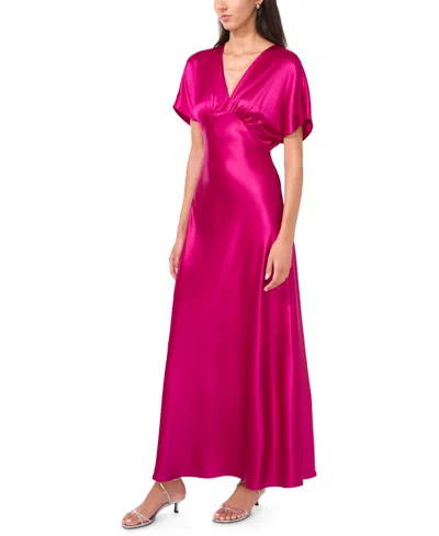 Cece Women's V-neck Dolman Sleeve Maxi Dress In Pink