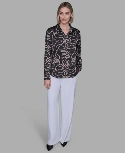 Karl Lagerfeld Oversized Blouse In Multi