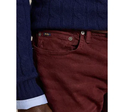 Polo Ralph Lauren Men's Varick Slim Straight Stretch Jeans In Burgundy