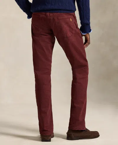 Polo Ralph Lauren Men's Varick Slim Straight Stretch Jeans In Burgundy
