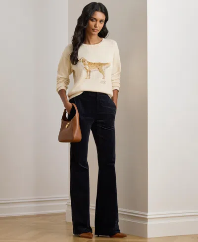 Ralph Lauren Women's Intarsia-knit Golden Retriever Sweater In Multi