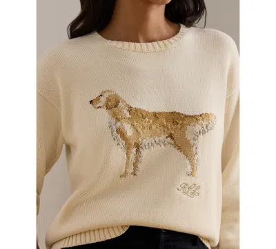 Ralph Lauren Women's Intarsia-knit Golden Retriever Sweater In Multi