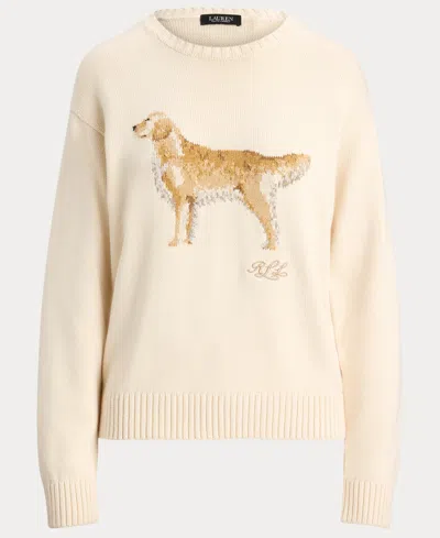 Ralph Lauren Women's Intarsia-knit Golden Retriever Sweater In Multi