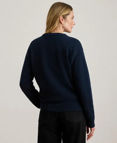 Ralph Lauren 'english Foxhound' Intarised Sweater In Blue