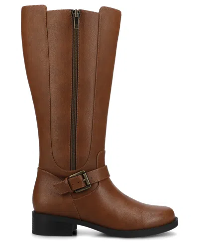 Journee Collection Womens Yasmina Block Heel Dress Boots In Brown