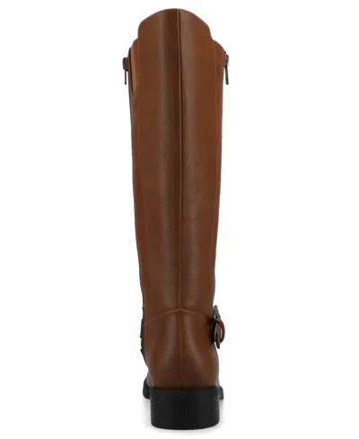 Journee Collection Womens Yasmina Block Heel Dress Boots In Brown