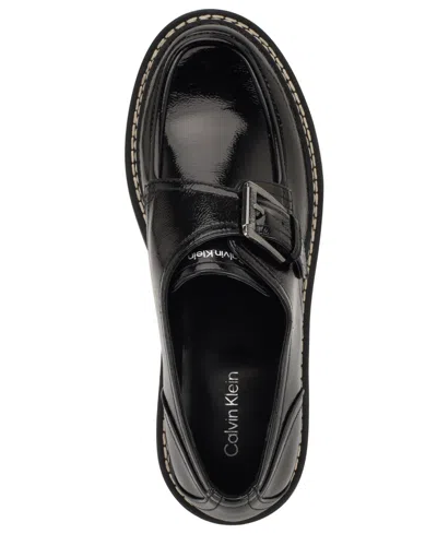Calvin Klein Saundee Monk Strap Shoe In Black