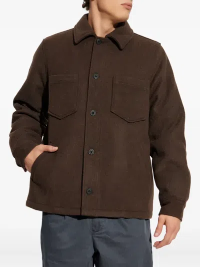 Samsoe & Samsoe Oversized Shirt Jacket In Brown