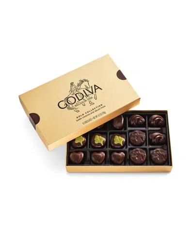 Godiva Assorted Dark Chocolate Gold Gift Box, 15 Pieces In Brown