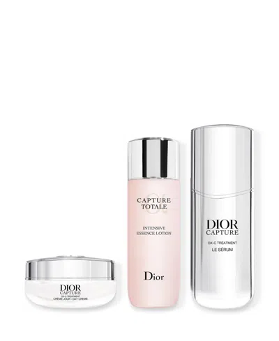 Dior Capture Lotion, Serum And Cream Gift Set In Transparent