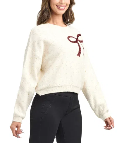 Bcx Women's Pull-on Cropped Sweater In White