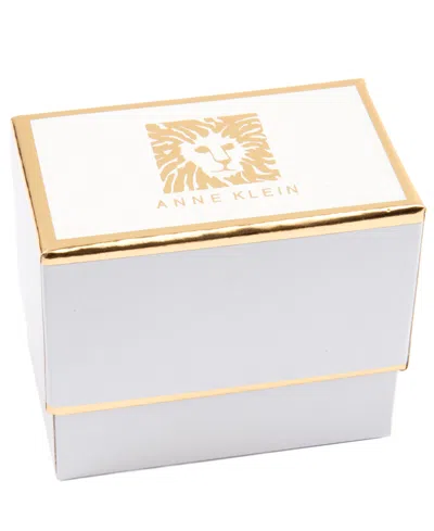 Anne Klein 3-pc. Imitation Pearl Gold-tone Texture Bangle Set In Gold