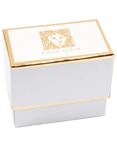 Anne Klein Glass Stones Gold-tone Wavy Cuff Bracelet In Gold