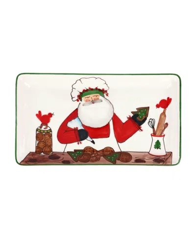 Vietri Old St. Nick 2025 Limited Edition Rectangular Platter In Multi
