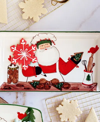 Vietri Old St. Nick 2025 Limited Edition Rectangular Platter In Multi