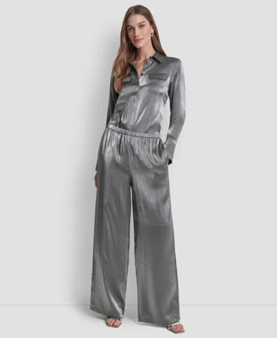 Dkny Women's Wide Leg Pants In Animal Print