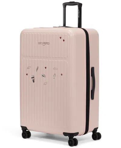 Karl Lagerfeld Sentimental Voyage 25" Upright Luggage In Pink