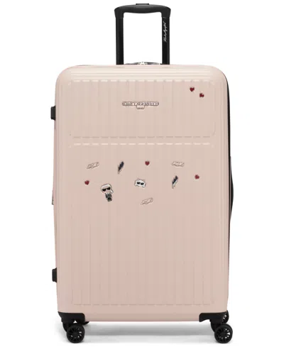 Karl Lagerfeld Sentimental Voyage 25" Upright Luggage In Pink