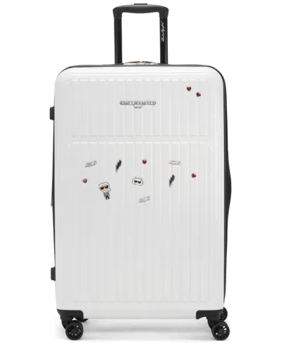 Karl Lagerfeld Sentimental Voyage 28" Upright Luggage In White