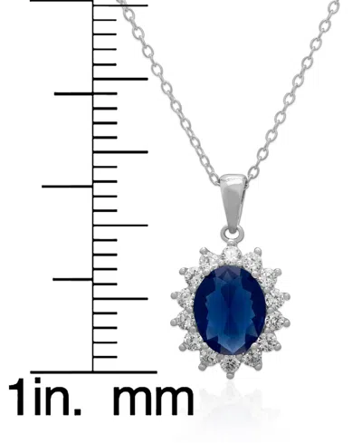 Macy's 2-piece Set Lab Grown White Opal (1.50 Ct. T.w.) And White Sapphire (3-1/5 Ct. T.w.) Lady Di Pendant In Metallic