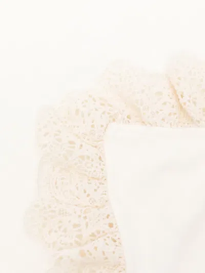 Jesurum Baby Ruffle-trim Blanket In White