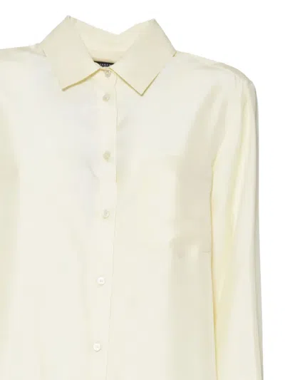 Weekend Max Mara Long Sleeve Collared Button Down Top In Yellow