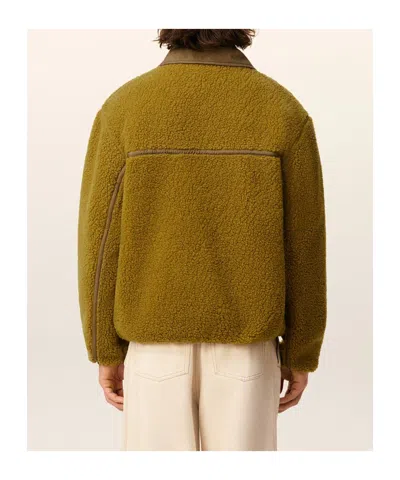 Ami Alexandre Mattiussi Zip-up Jacket With Structured Silhouette In Green