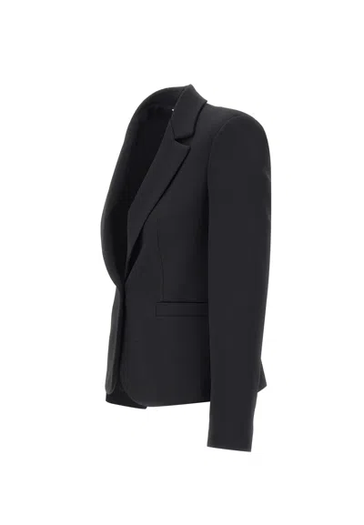 Kaos Notched-lapel Single-button Blazer In Black