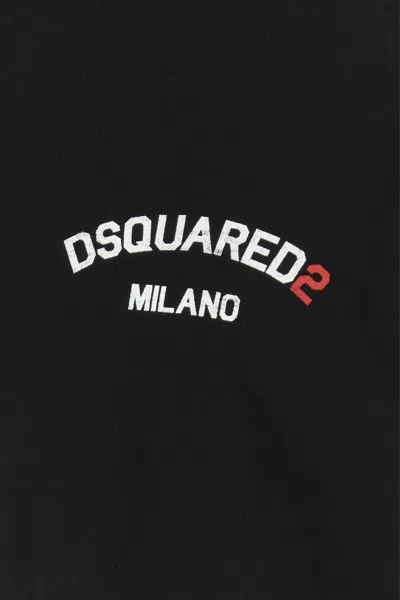 Dsquared2 Dsquared Men Black Cotton T-shirt In Black