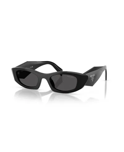 Prada Rectangular Sunglasses In Black