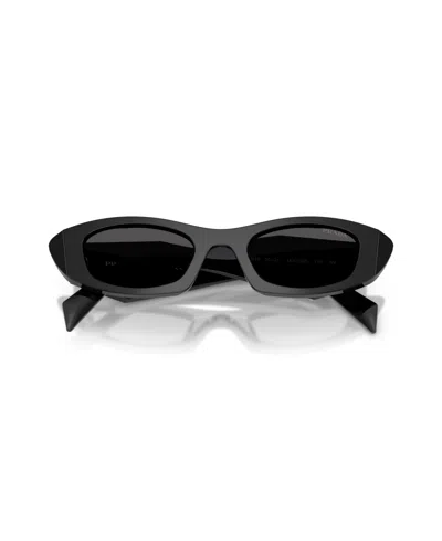 Prada Rectangular Sunglasses In Black