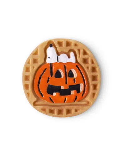 Dash Peanuts Snoopy Jack-o-lantern Mini Waffle Maker In Orange