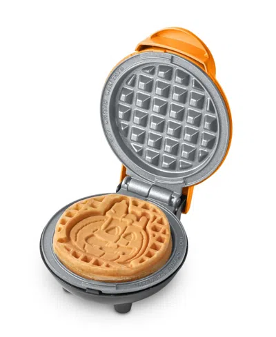 Dash Peanuts Snoopy Jack-o-lantern Mini Waffle Maker In Orange