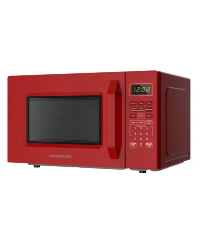Farberware 0.7 Cu. Ft. Countertop Microwave Oven In Red