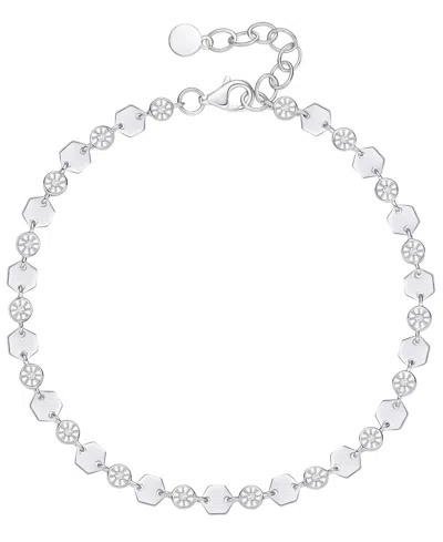 Macy's Diamond Luna Bracelet (1/10 Ct. T.w.) In Sterling Silver, 14k Gold Or Rose Gold Over Sterling Silver In Silver