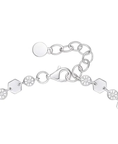 Macy's Diamond Luna Bracelet (1/10 Ct. T.w.) In Sterling Silver, 14k Gold Or Rose Gold Over Sterling Silver In Silver