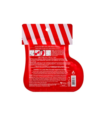 Tonymoly White Chocolate And Peppermint Hydrating Foot Mask In Transparent
