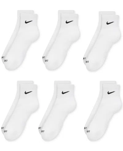 Nike Unisex 6-pk. Dri-fit Ankle Socks In White