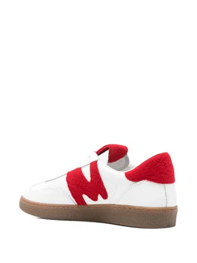Msgm Leather Sneakers In White