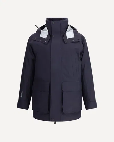 Moncler Konza Hooded Pocket Jacket In Blue