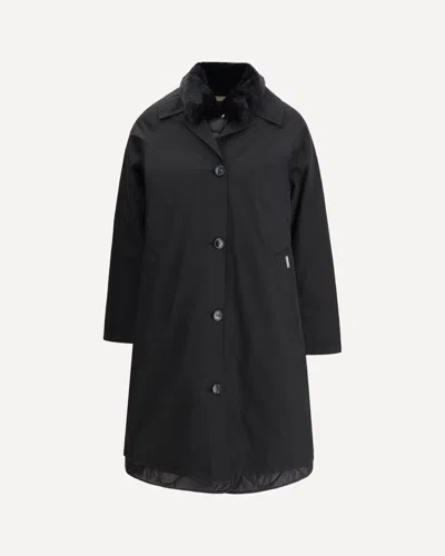 Woolrich 3-in-1 Coat In Ramar Cloth In Black