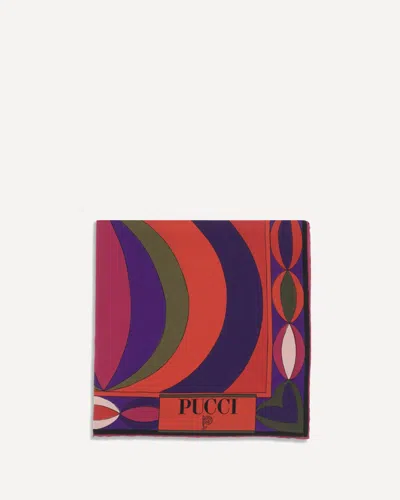 Pucci Geometric-pattern Silk Scarf In Multi