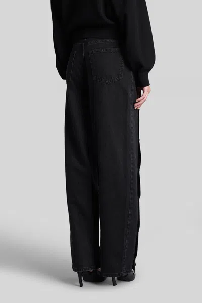 Rotate Birger Christensen Jeans Con Bottoni Black Denim In Black