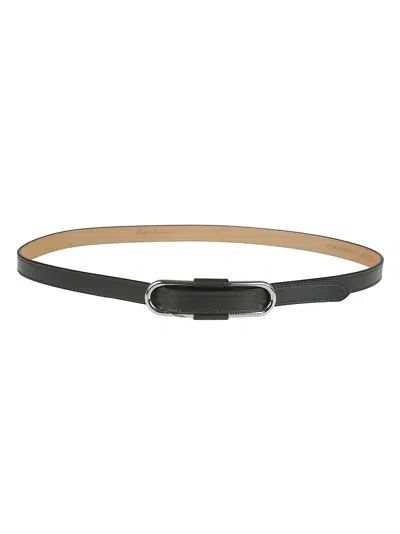 Ralph Lauren Collection Loop Buckle Belt In Black