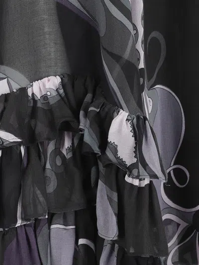 Pucci Viscose Blouse With Abstract Print In Black