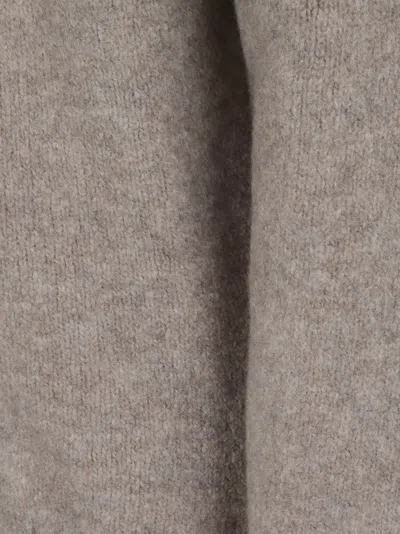 C.p. Company Merino Extrafine Turtleneck Knit Sweater In Brown