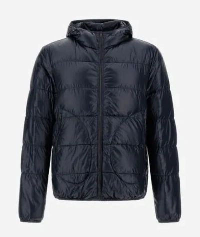 Herno Ultralight Blue Nylon Jacket With Quilted Design In Blue