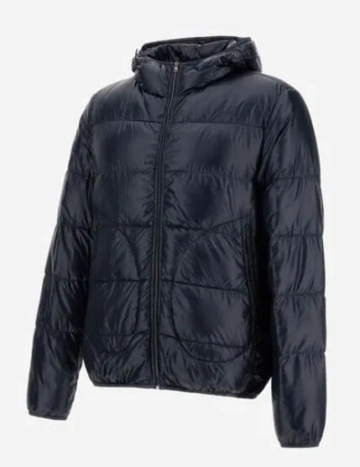 Herno Ultralight Blue Nylon Jacket With Quilted Design In Blue